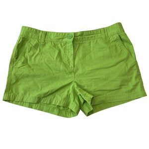 Joe Fresh‎ Green Chino Shorts Casual Everyday Summer Outfit Womens Size 12